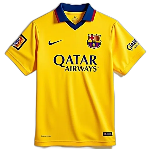 yellow, jersey, word, qatar, left, side, airways, right transparent PNG cut-out