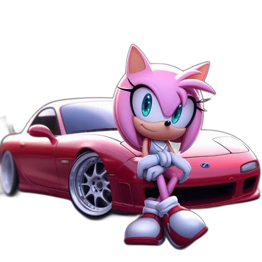 car, animal, weapon, 3d render, concept art, pixel art, vaporwave, anthropomorphic transparent PNG cut-out
