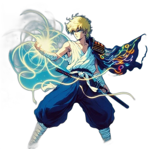 staff, dragon, sword, concept art, fantasy art, pixel art, anime, blue transparent PNG cut-out