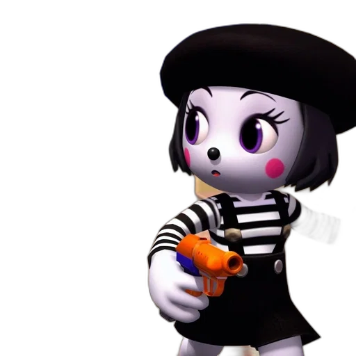 weapon, staff, robot, 3d render, concept art, cartoon, pixel art, monochrome transparent PNG cut-out