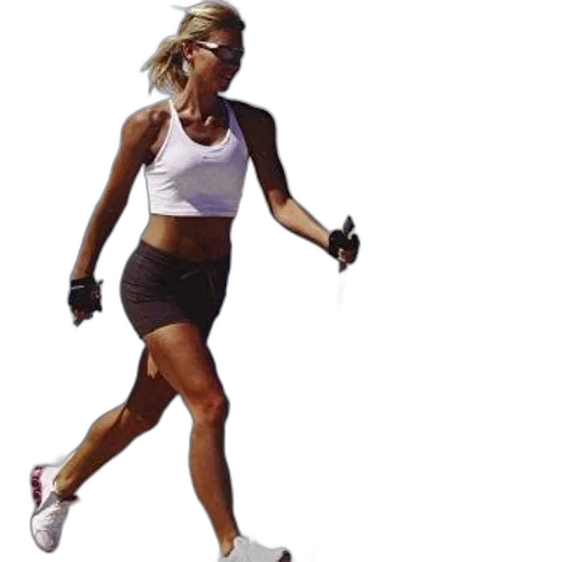 photorealistic, woman, workout, attire, featured, cover, book, titled transparent PNG cut-out