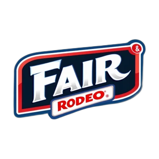 staff, stylized, logo, featuring, words, fair, white, rodeo transparent PNG cut-out