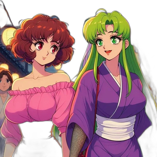 anime, concept art, vaporwave, pixel art, fire, colorful, green, neon transparent PNG cut-out