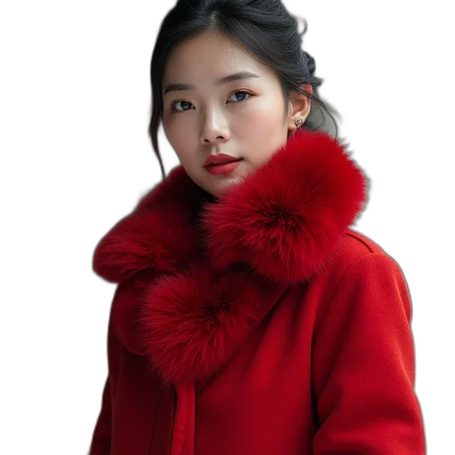 jacket, face, photorealistic, oil painting, snow, red, monochrome, colorful transparent PNG cut-out