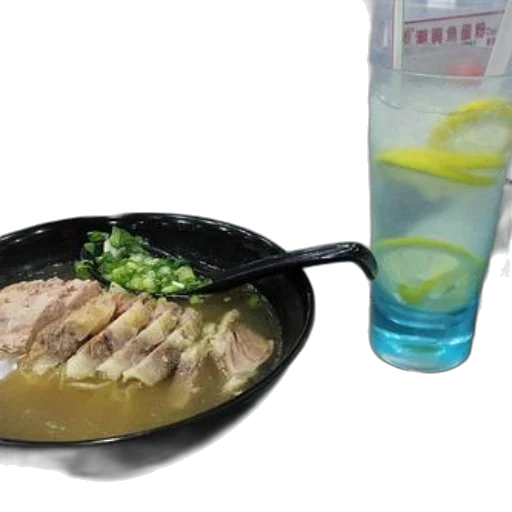 food, bottle, 3d render, photorealistic, underwater, bowl, ramen, pork transparent PNG cut-out