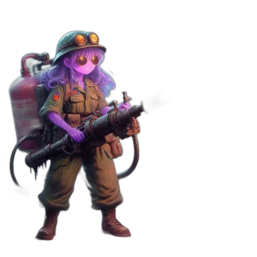 weapon, staff, creature, animal, concept art, cyberpunk, 3d render, fantasy art transparent PNG cut-out