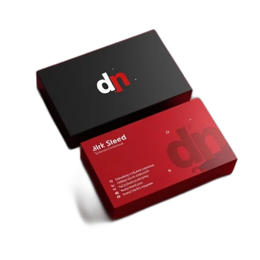 3d render, logo, red, black, business, card, modern, design transparent PNG cut-out