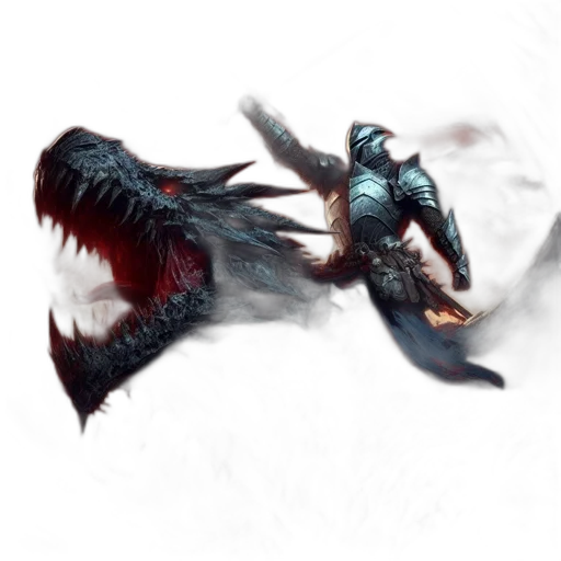 dragon, creature, animal, weapon, concept art, fantasy art, pixel art, 3d render transparent PNG cut-out