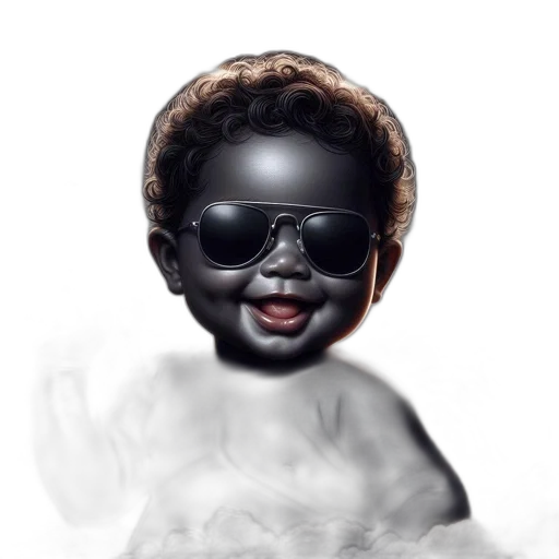 face, mask, photorealistic, 3d render, concept art, cartoon, cherub, large transparent PNG cut-out