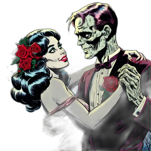 comic book art, concept art, watercolor, cartoon, red, vintage-styled, piece, woman transparent PNG cut-out