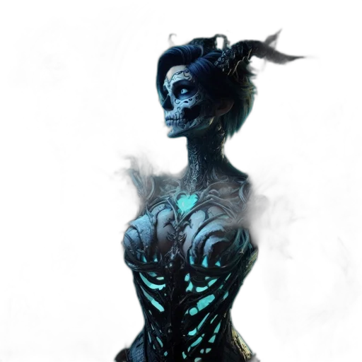 dress, robot, mask, creature, concept art, fantasy art, comic book art, cyberpunk transparent PNG cut-out