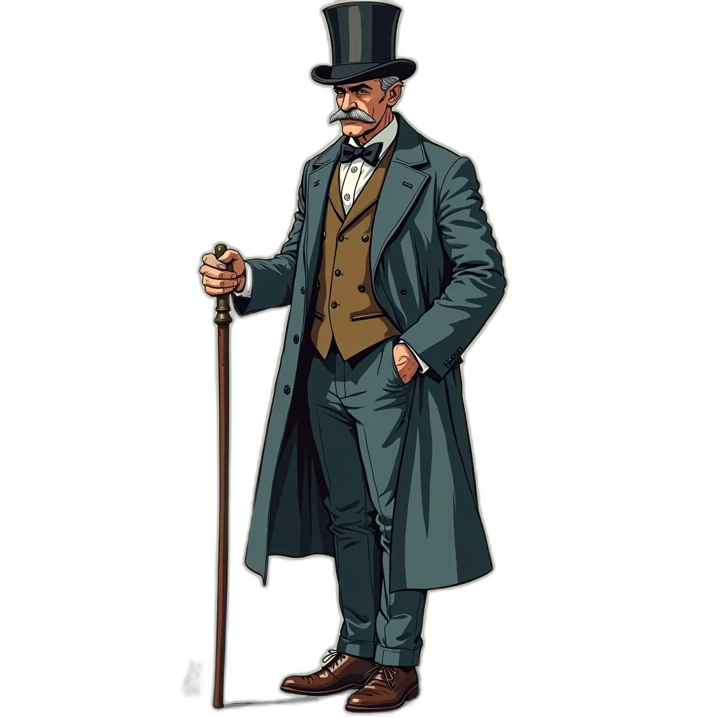 staff, hat, concept art, pixel art, fantasy art, cartoon, dark, colored transparent PNG cut-out