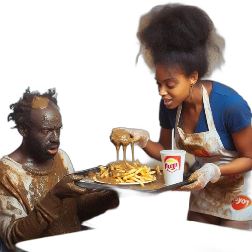 food, concept art, photorealistic, 3d render, oil painting, fire, fast-food, restaurant transparent PNG cut-out