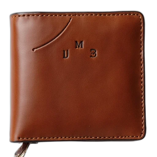 jacket, brown, leather, wallet, visible, stitching, pattern, monogrammed transparent PNG cut-out