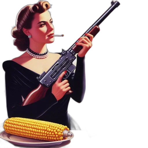weapon, food, pixel art, concept art, unconventional, composition, features, retro-styled transparent PNG cut-out
