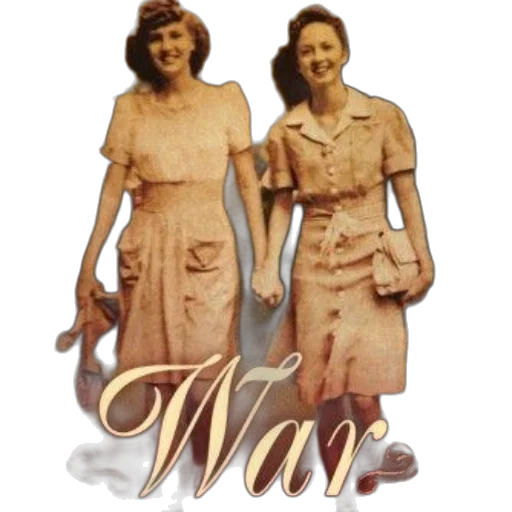 dress, concept art, photorealistic, vintage, photograph, two, women, matching transparent PNG cut-out