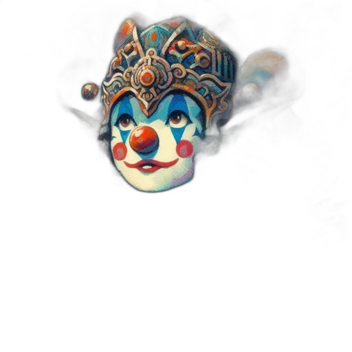 mask, jewelry, crown, hat, 3d render, fantasy art, concept art, photorealistic transparent PNG cut-out