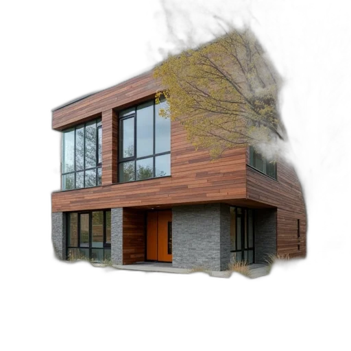 building, 3d render, photorealistic, concept art, earth tones, sign, habitat, builders transparent PNG cut-out