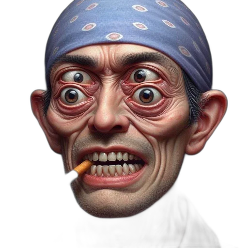 face, mask, staff, creature, photorealistic, 3d render, concept art, cartoon transparent PNG cut-out
