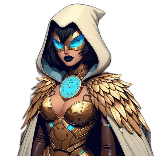 jewelry, mask, fantasy art, concept art, comic book art, pixel art, golden, futuristic transparent PNG cut-out