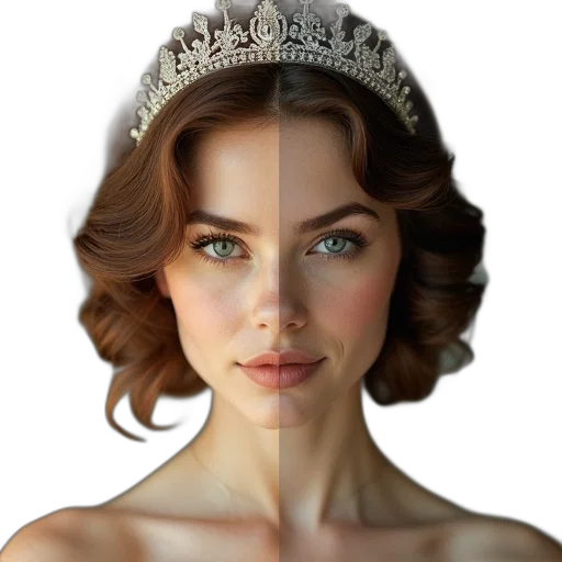 crown, face, jewelry, mask, photorealistic, 3d render, concept art, fantasy art transparent PNG cut-out
