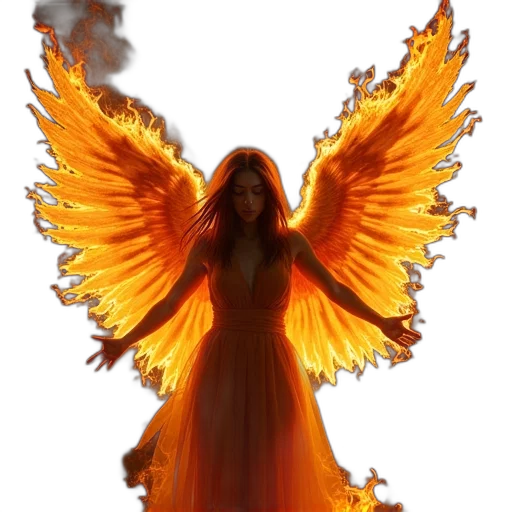 dress, fantasy art, concept art, photorealistic, pixel art, fire, golden, red transparent PNG cut-out