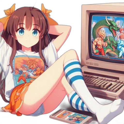 dragon, robot, weapon, furniture, vaporwave, anime, pixel art, fantasy art transparent PNG cut-out