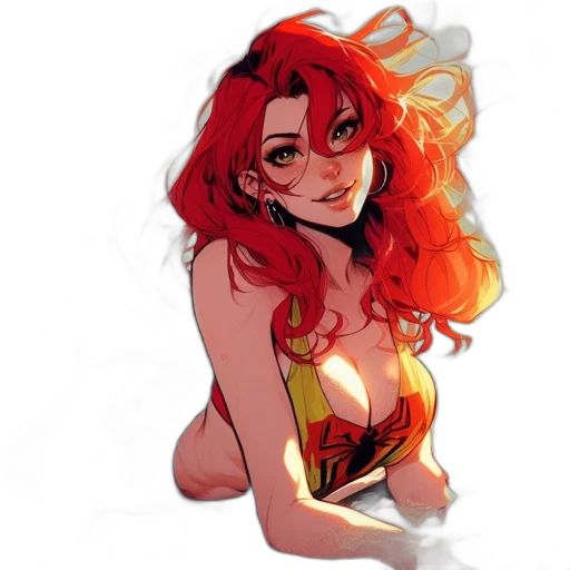 dress, crown, concept art, fantasy art, comic book art, pixel art, fire, red transparent PNG cut-out