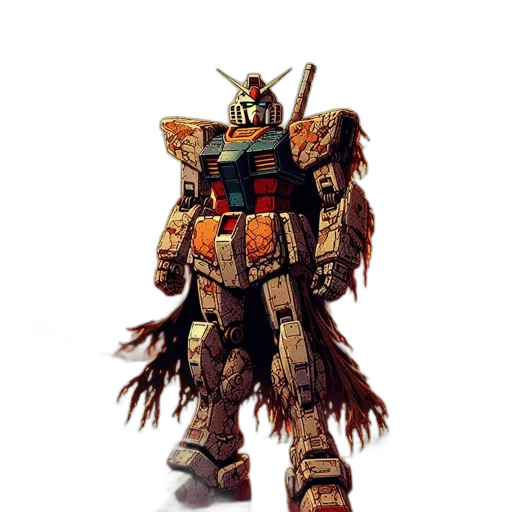 robot, concept art, fantasy art, 3d render, watercolor, mecha, stands, amongst transparent PNG cut-out