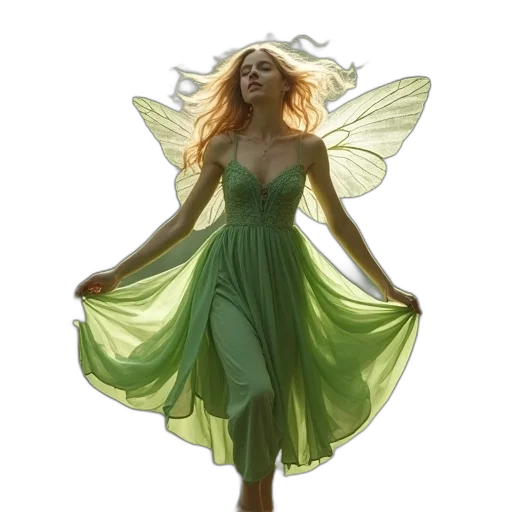 dress, concept art, fantasy art, photorealistic, pixel art, green, earth tones, golden transparent PNG cut-out