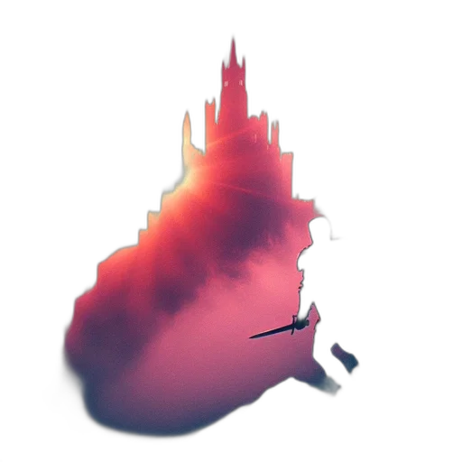 dragon, crown, sword, weapon, concept art, fantasy art, pixel art, comic book art transparent PNG cut-out
