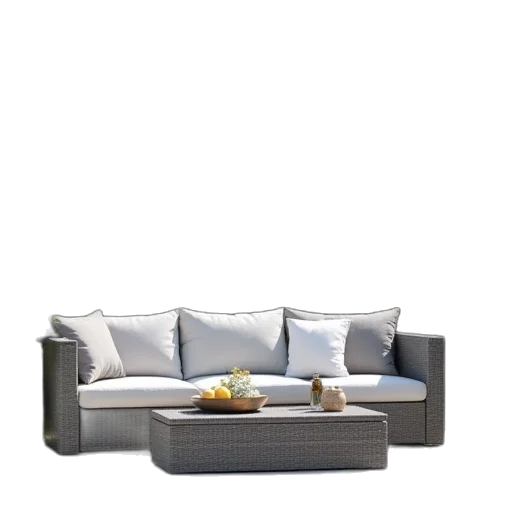 furniture, 3d render, photorealistic, monochrome transparent PNG cut-out