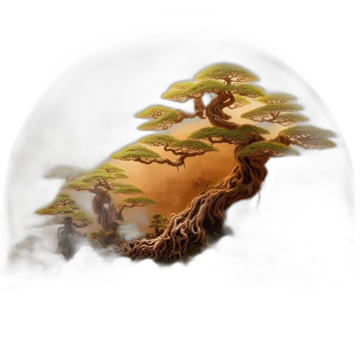 tree, crown, dragon, creature, fantasy art, concept art, photorealistic, 3d render transparent PNG cut-out