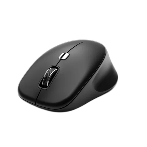 3d render, photorealistic, sleek, black, computer, mouse, smooth, surface transparent PNG cut-out