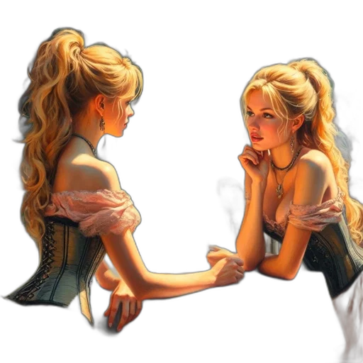 dress, concept art, oil painting, fantasy art, photorealistic, underwater, fire, snow transparent PNG cut-out