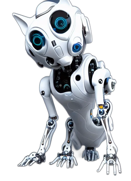 robot, animal, staff, creature, concept art, 3d render, cartoon, comic book art transparent PNG cut-out