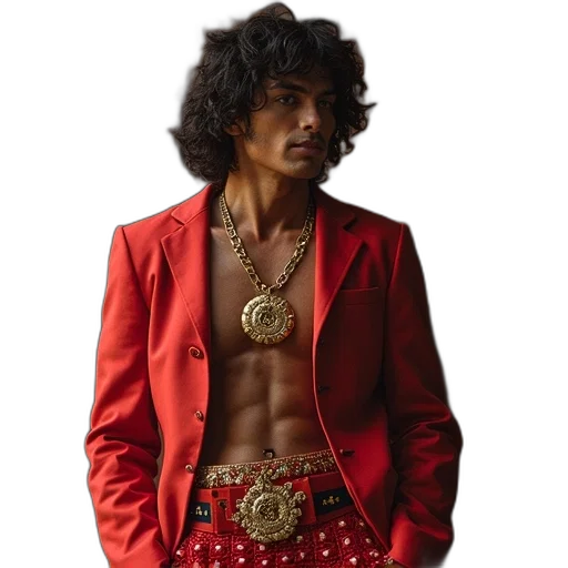 jacket, jewelry, red, real, stp transparent PNG cut-out
