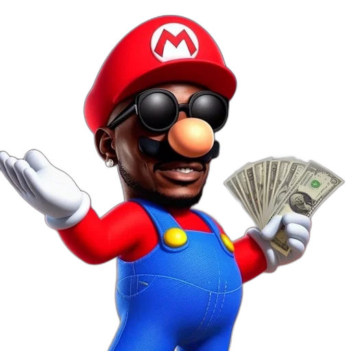 mask, face, 3d render, concept art, mario, character, nintendo, series transparent PNG cut-out
