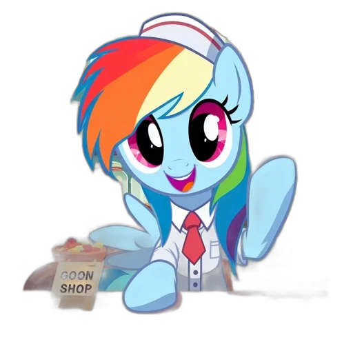 staff, robot, cartoon, concept art, pixel art, rainbow, dash, animated transparent PNG cut-out