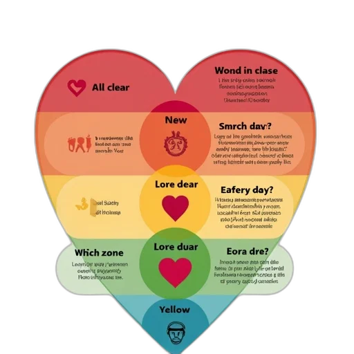 heart, health, awareness, poster, series, zones, each, different transparent PNG cut-out