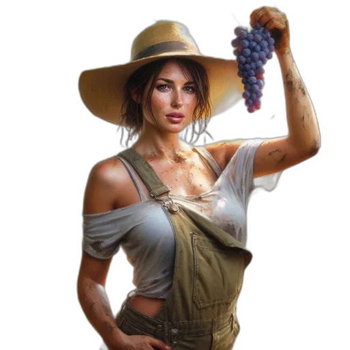 weapon, staff, hat, jewelry, photorealistic, oil painting, concept art, fantasy art transparent PNG cut-out