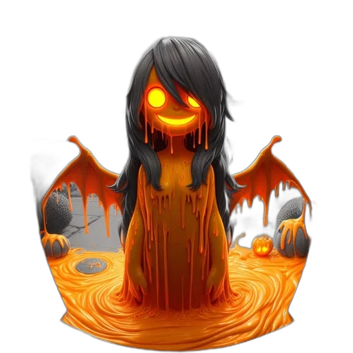 mask, creature, concept art, pixel art, fantasy art, 3d render, fire, ghostly transparent PNG cut-out