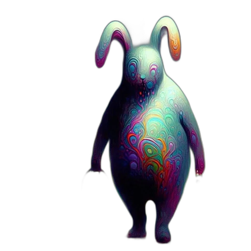 creature, dress, animal, robot, concept art, 3d render, fantasy art, vaporwave transparent PNG cut-out