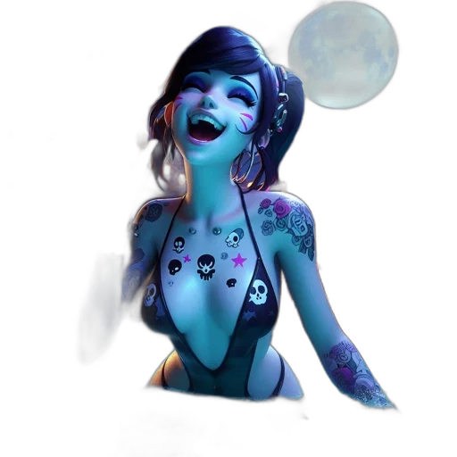 jewelry, concept art, fantasy art, comic book art, 3d render, outer space, neon lights, underwater transparent PNG cut-out