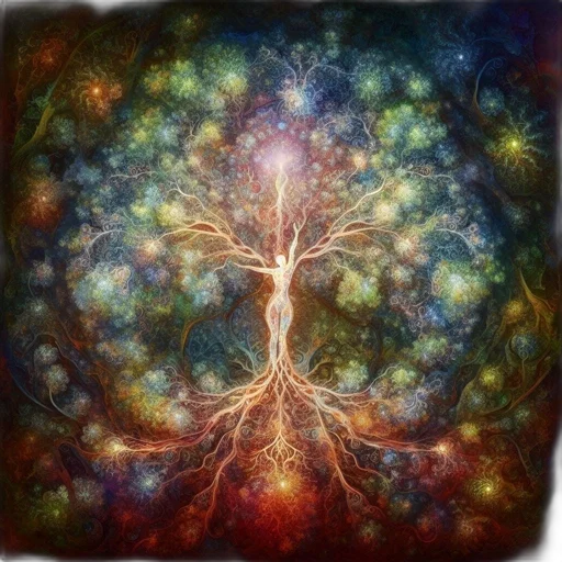 tree, crown, flower, staff, fantasy art, watercolor, concept art, photorealistic transparent PNG cut-out