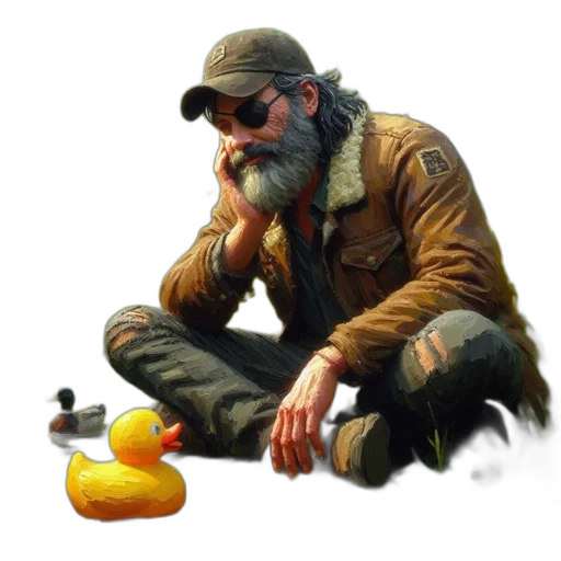 animal, hat, jacket, photorealistic, concept art, pixel art, 3d render, golden transparent PNG cut-out