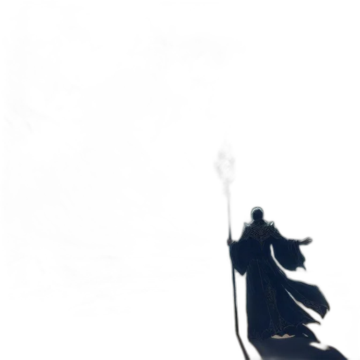 dragon, staff, dress, mask, concept art, anime, fantasy art, comic book art transparent PNG cut-out