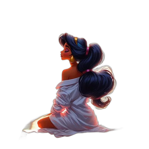 dress, crown, hair, concept art, pixel art, fantasy art, watercolor, blue transparent PNG cut-out