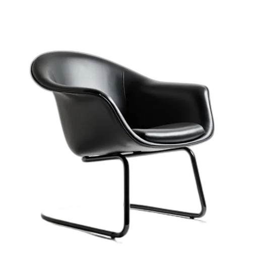 furniture, 3d render, photorealistic, sleek, modern, chair, smooth, curved transparent PNG cut-out