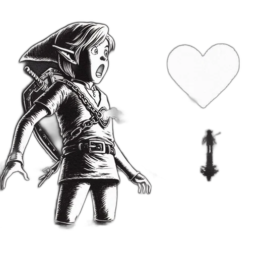 sword, weapon, robot, concept art, comic book art, fantasy art, pixel art, monochrome transparent PNG cut-out